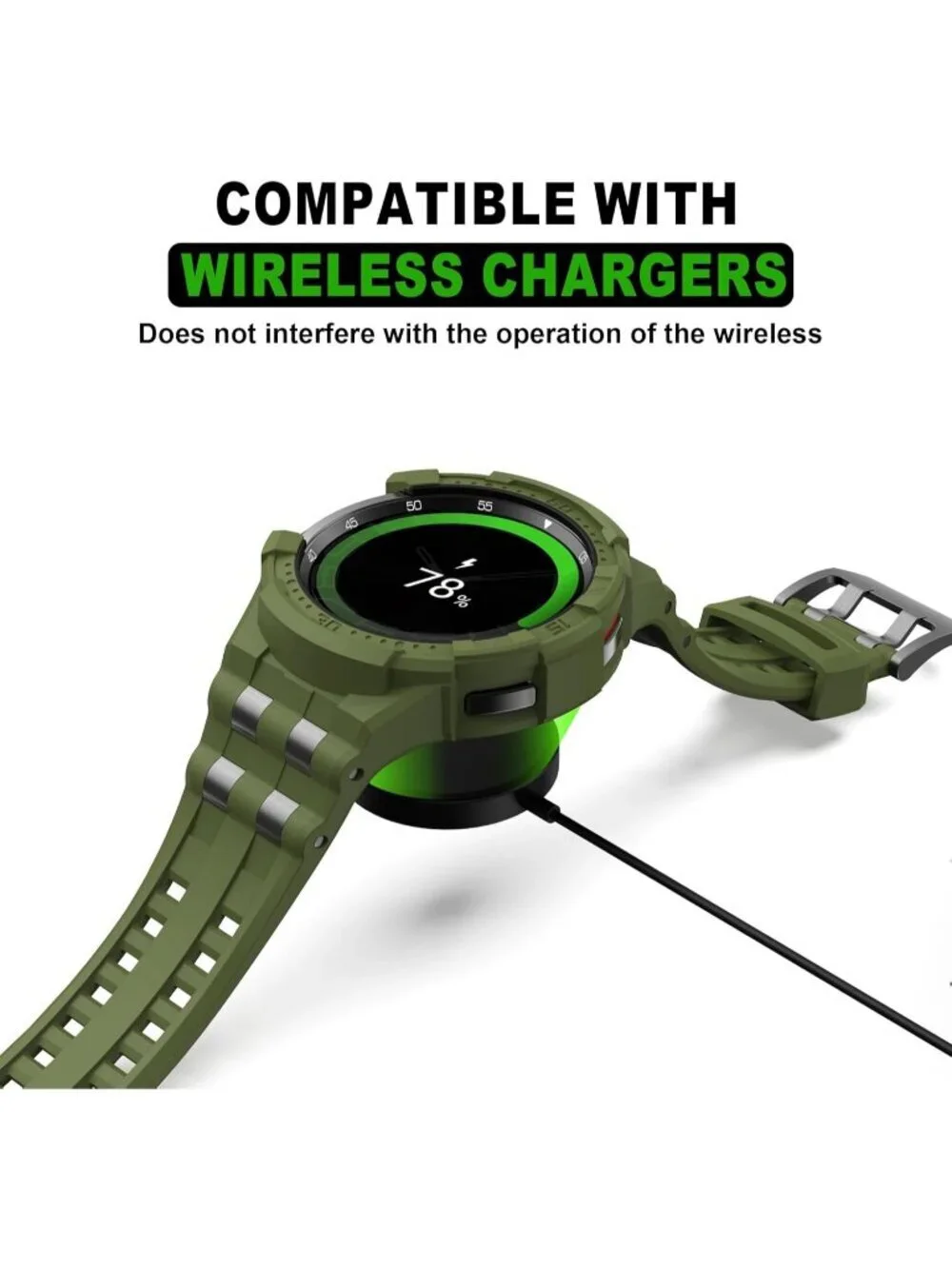 Men's Green Analog Quartz Compatible Samsung Galaxy Classic LED Digital Watch